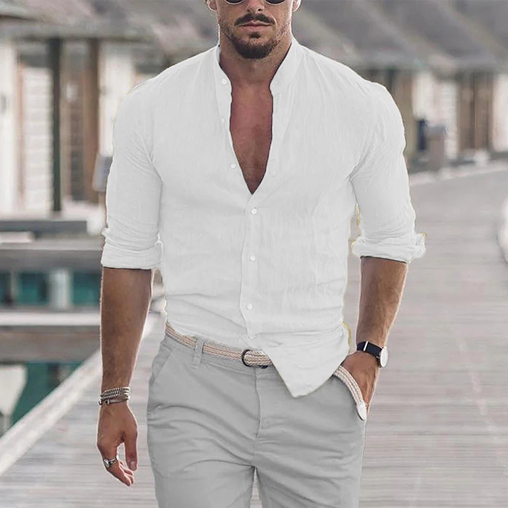 Mandarin Collar Shirt