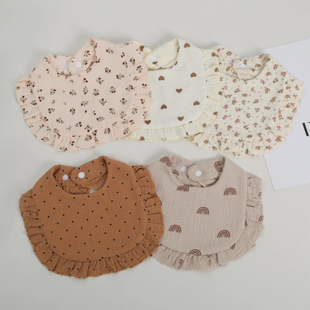 Flower Print Baby Bib