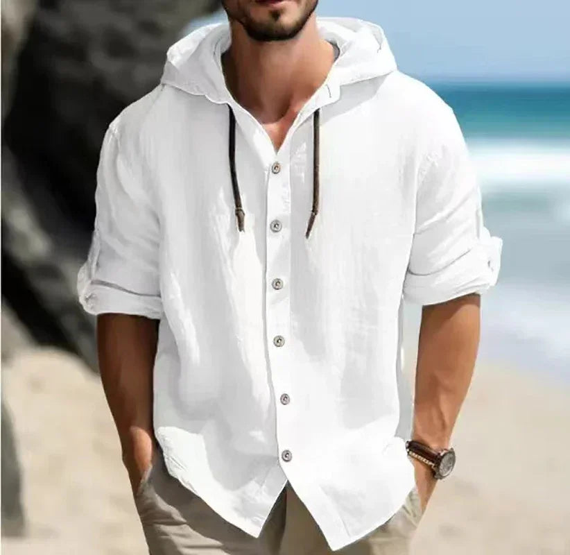 Linen Hoodie Shirt