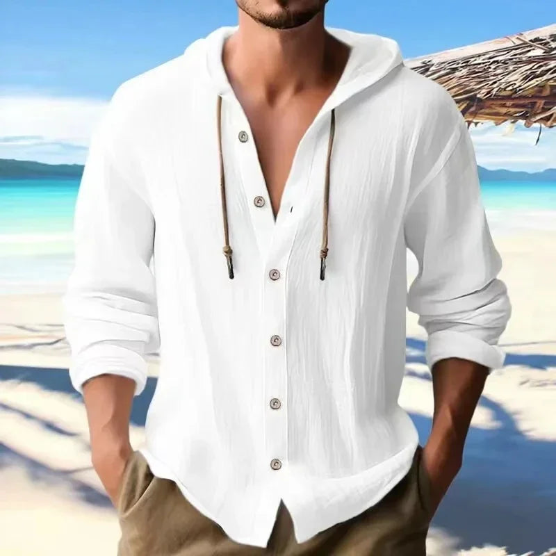 Linen Hoodie Shirt