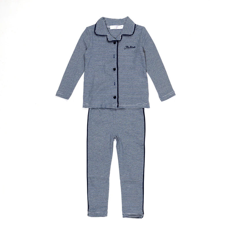 Family Matching Striped Pajama Romper