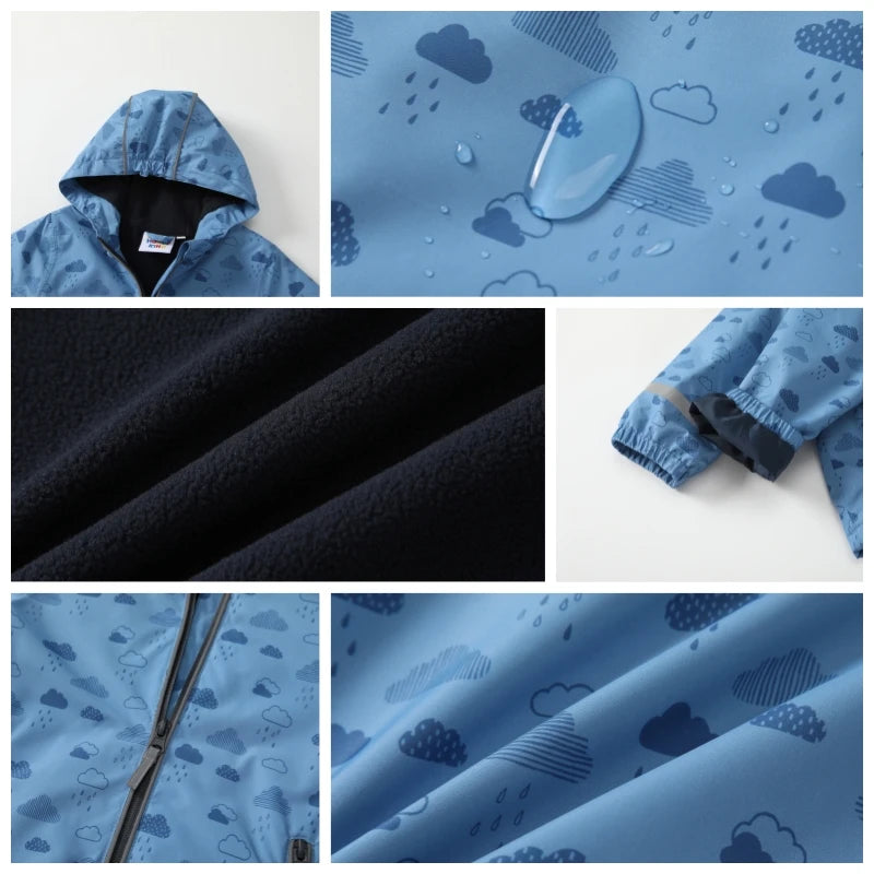 Kids Waterproof Raincoat Set