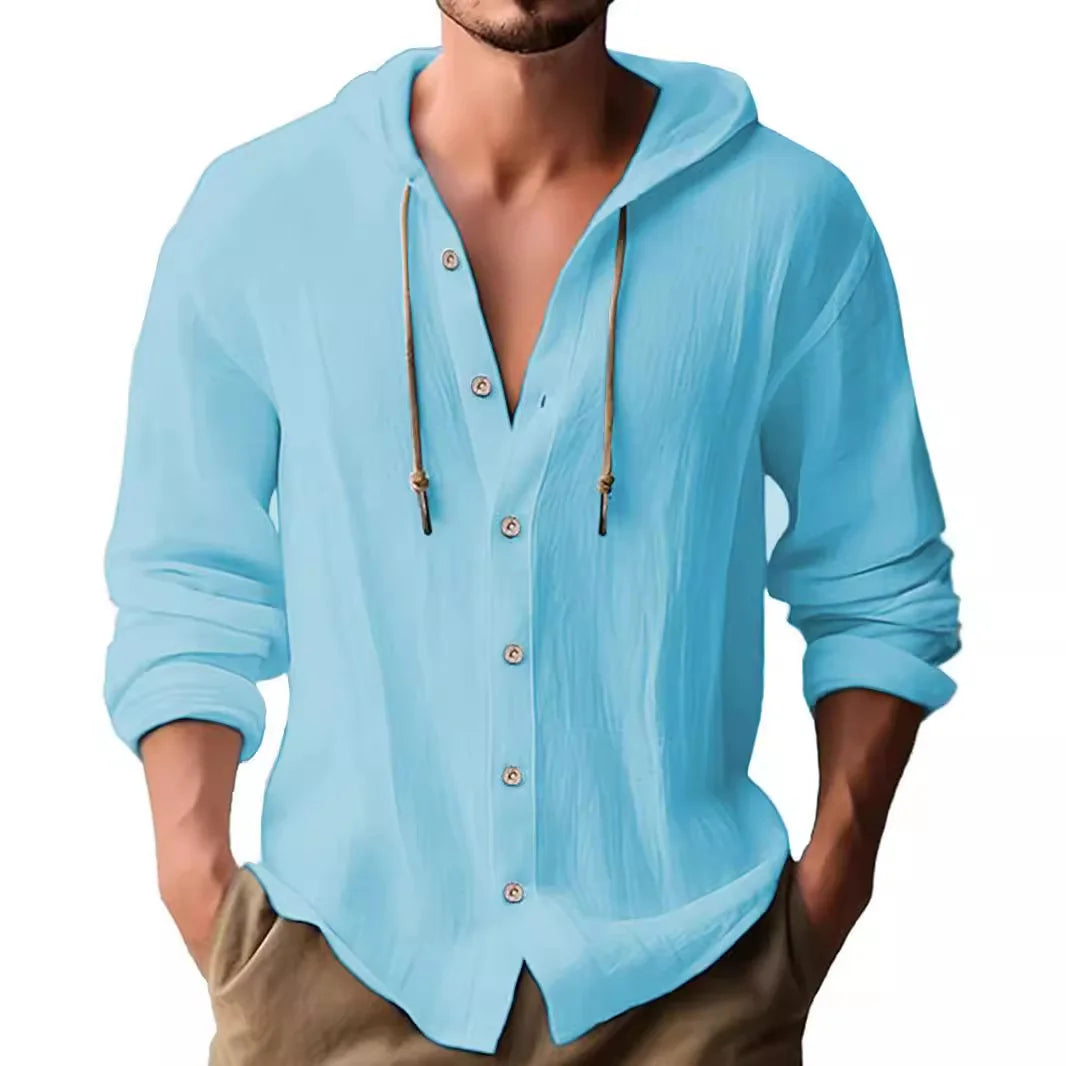Linen Hoodie Shirt