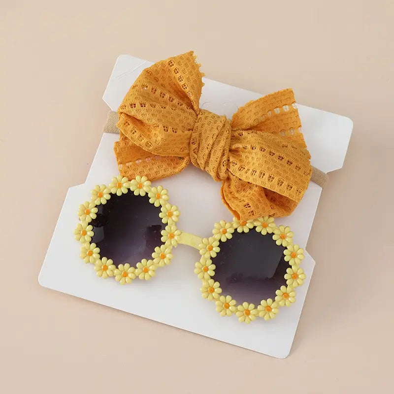 Kids Daisy Sunglasses & Headband Set