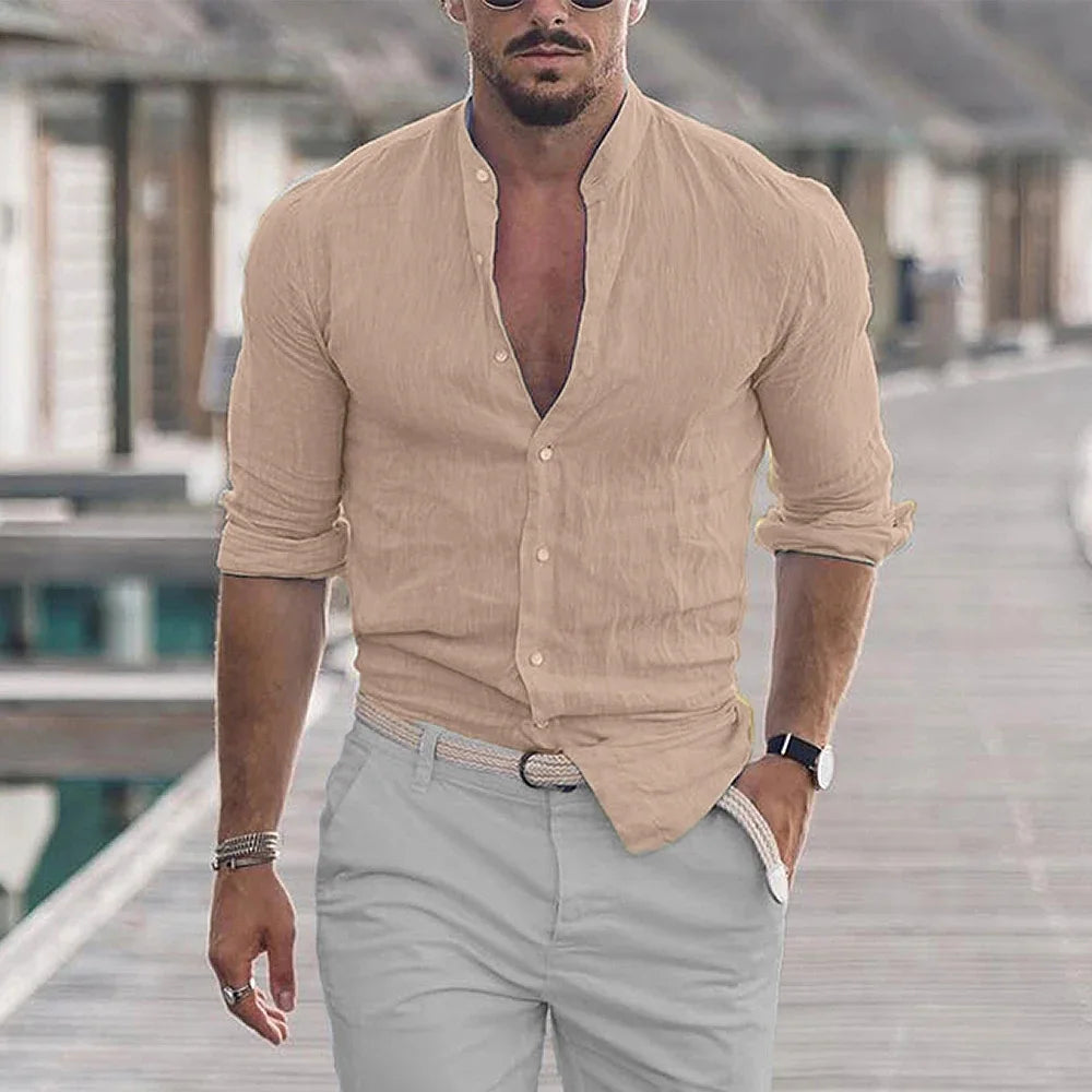 Mandarin Collar Shirt
