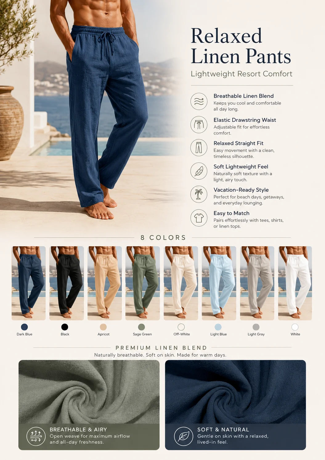 Light cotton Linen pants