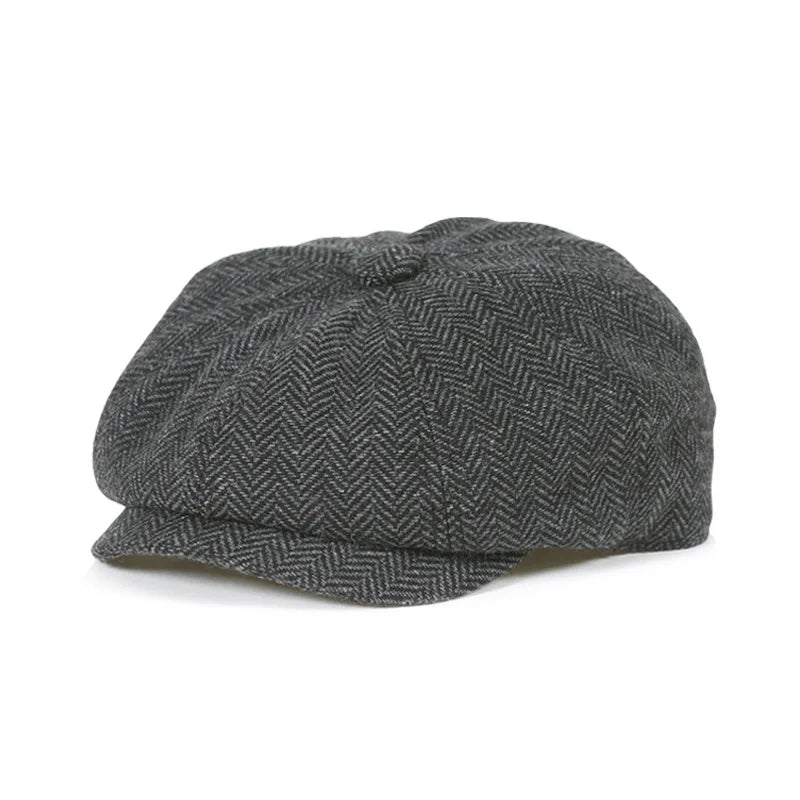 Kids Vintage Tweed Newsboy Cap