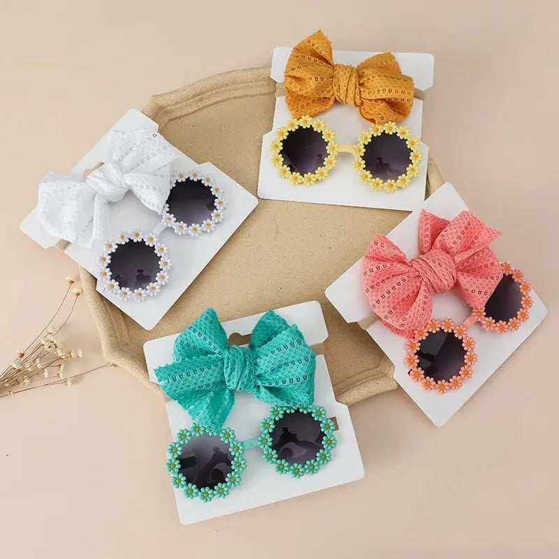Kids Daisy Sunglasses & Headband Set