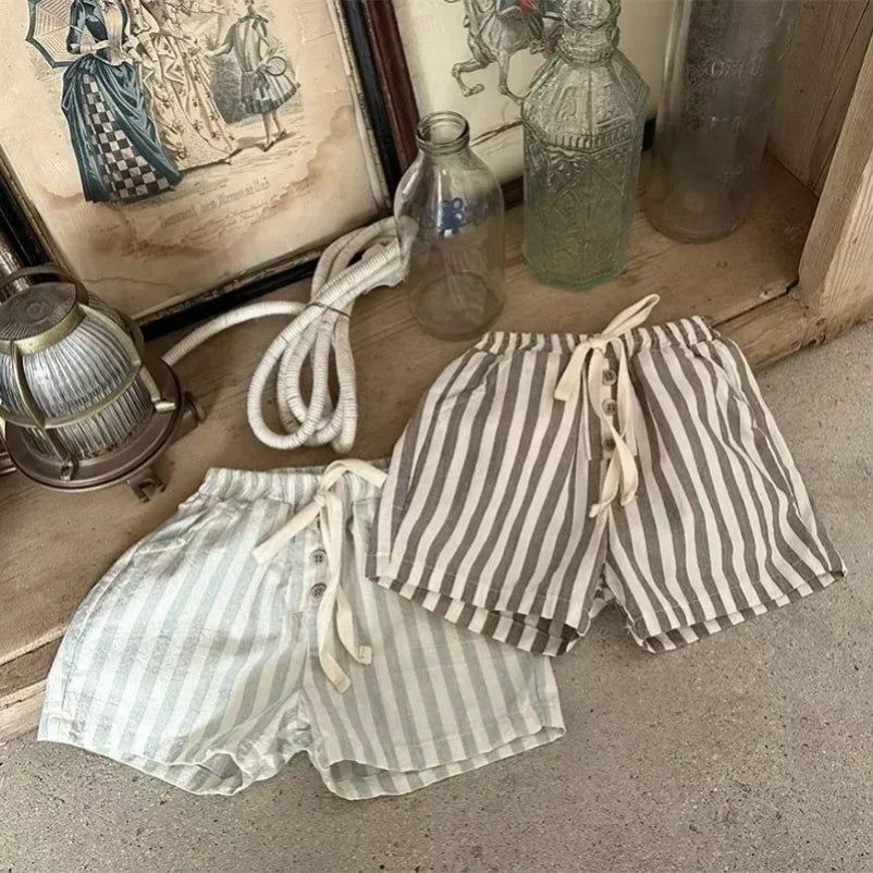 Baby Striped Linen Shorts