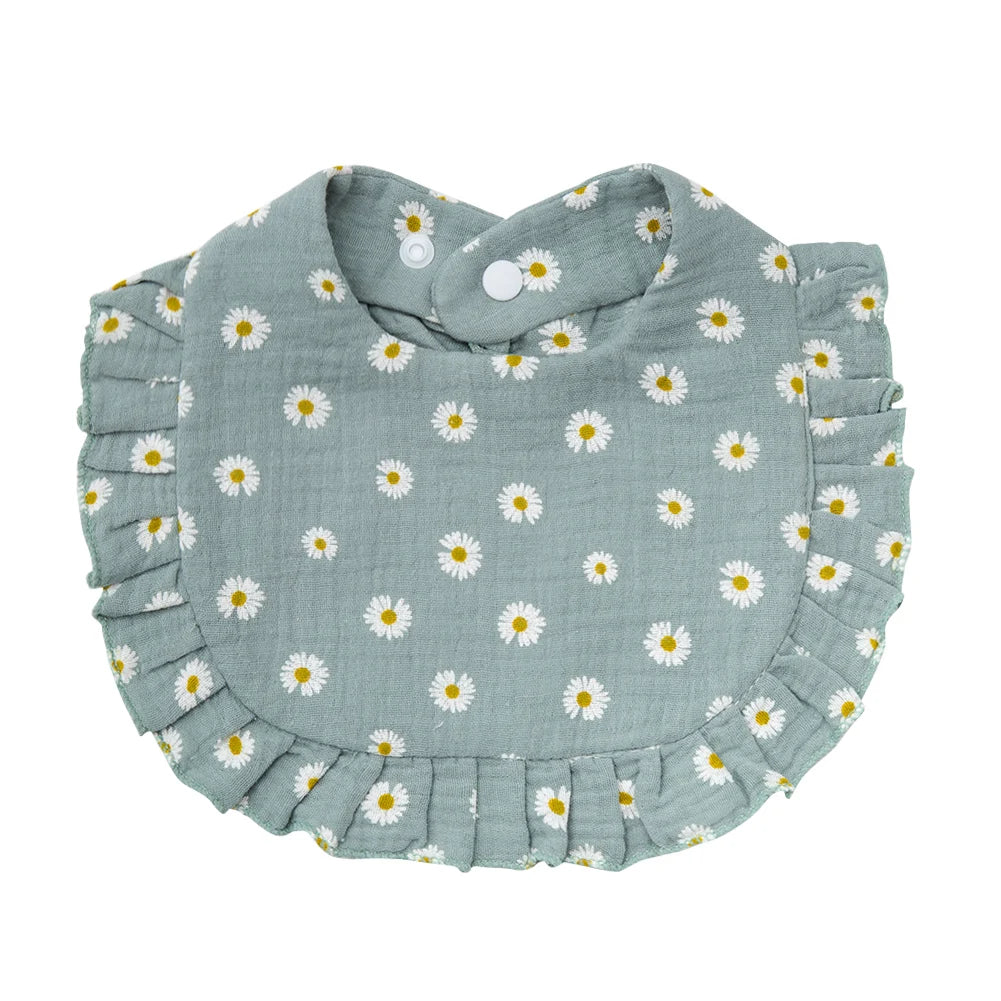 Flower Print Baby Bib