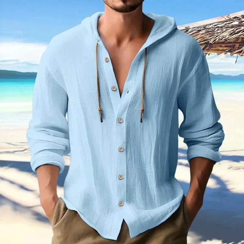 Linen Hoodie Shirt