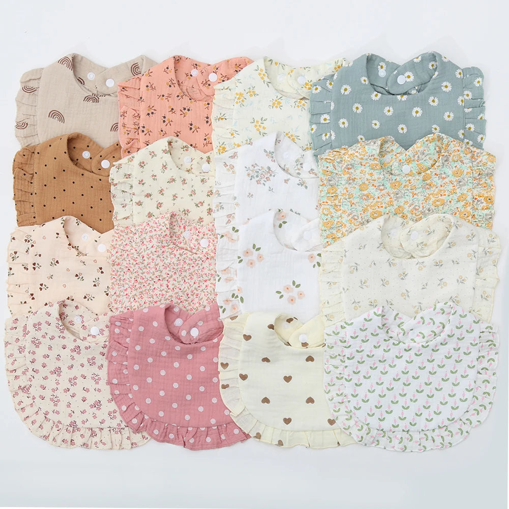 Flower Print Baby Bib