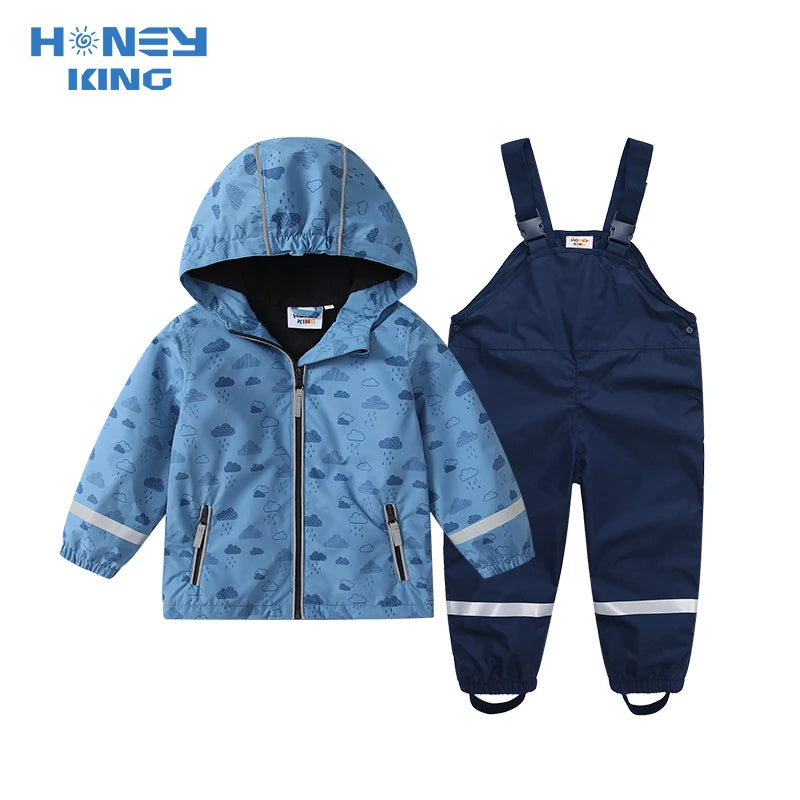Kids Waterproof Raincoat Set