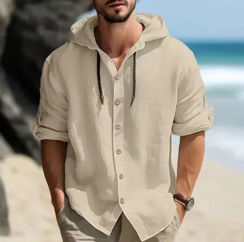 Linen Hoodie Shirt