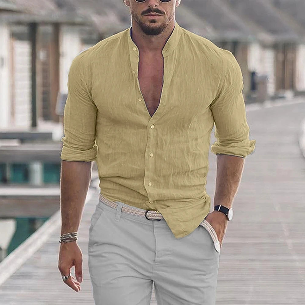 Mandarin Collar Shirt