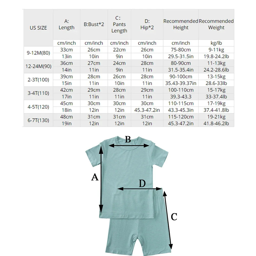 Kids Bamboo Fiber Pajama Set