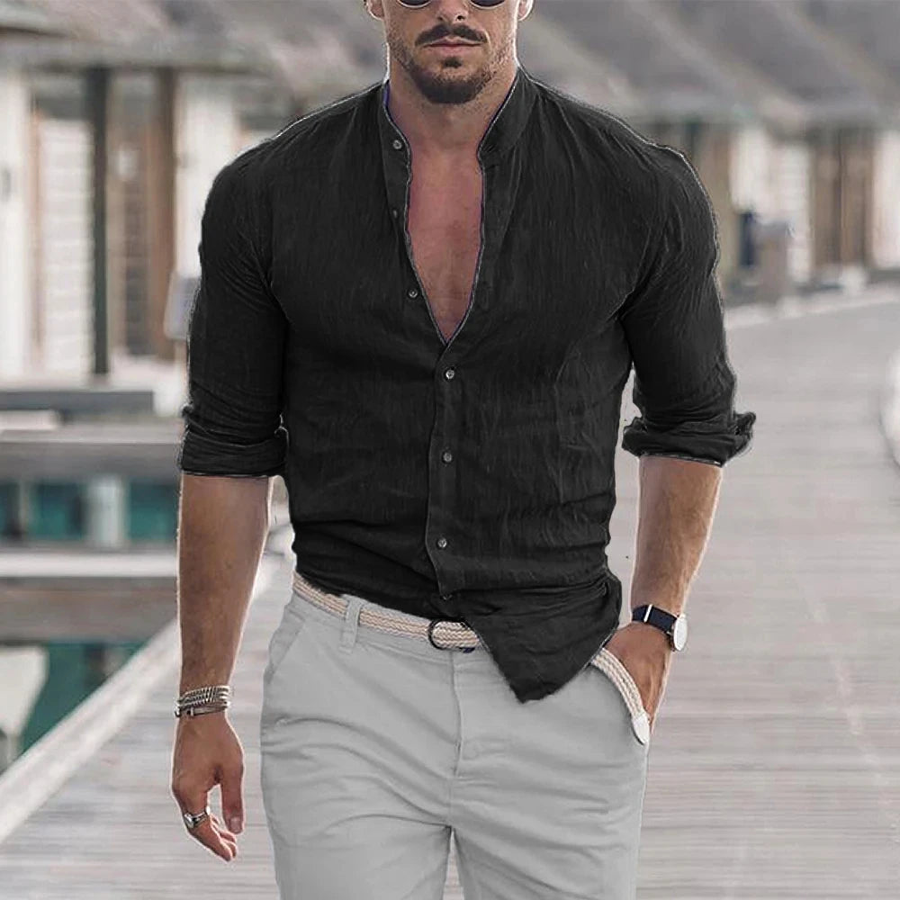 Mandarin Collar Shirt