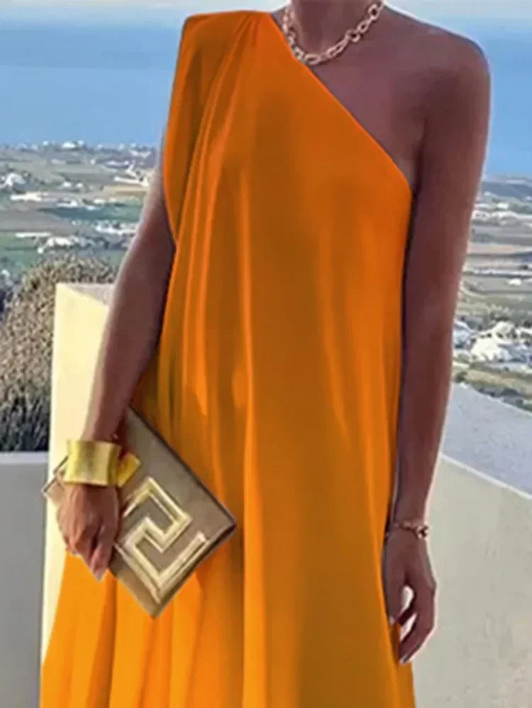 One-Shoulder Maxi Dress