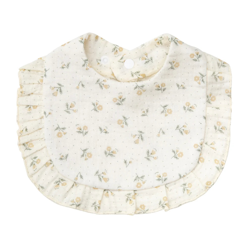 Flower Print Baby Bib