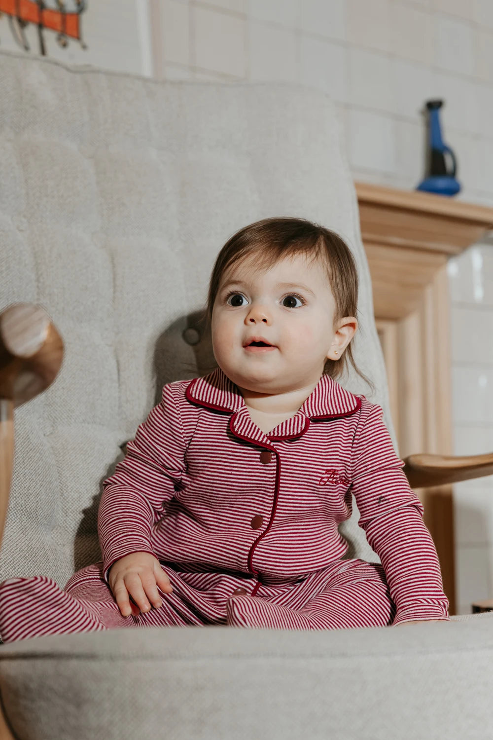 Family Matching Striped Pajama Romper