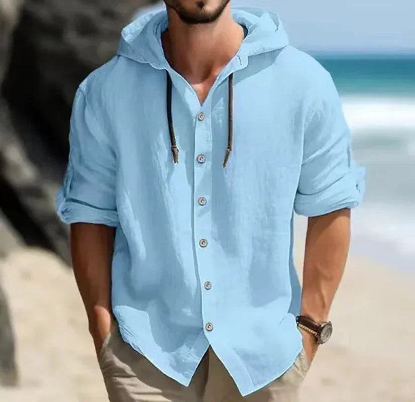 Linen Hoodie Shirt