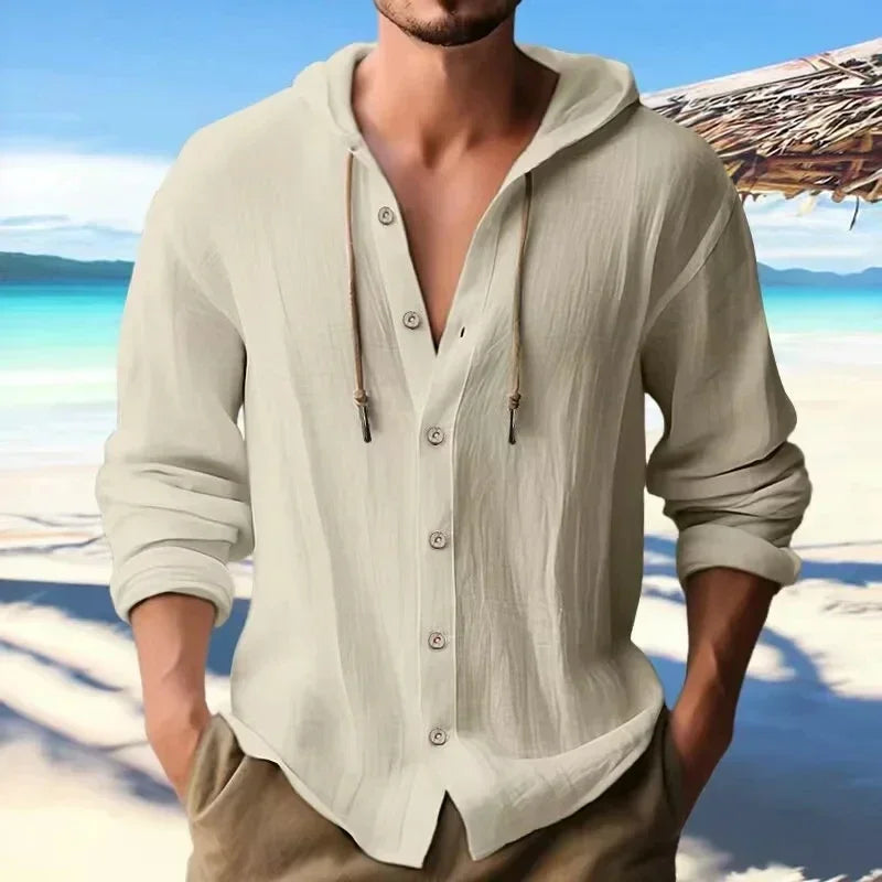 Linen Hoodie Shirt