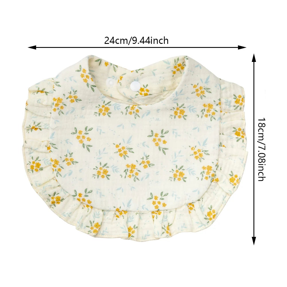 Flower Print Baby Bib