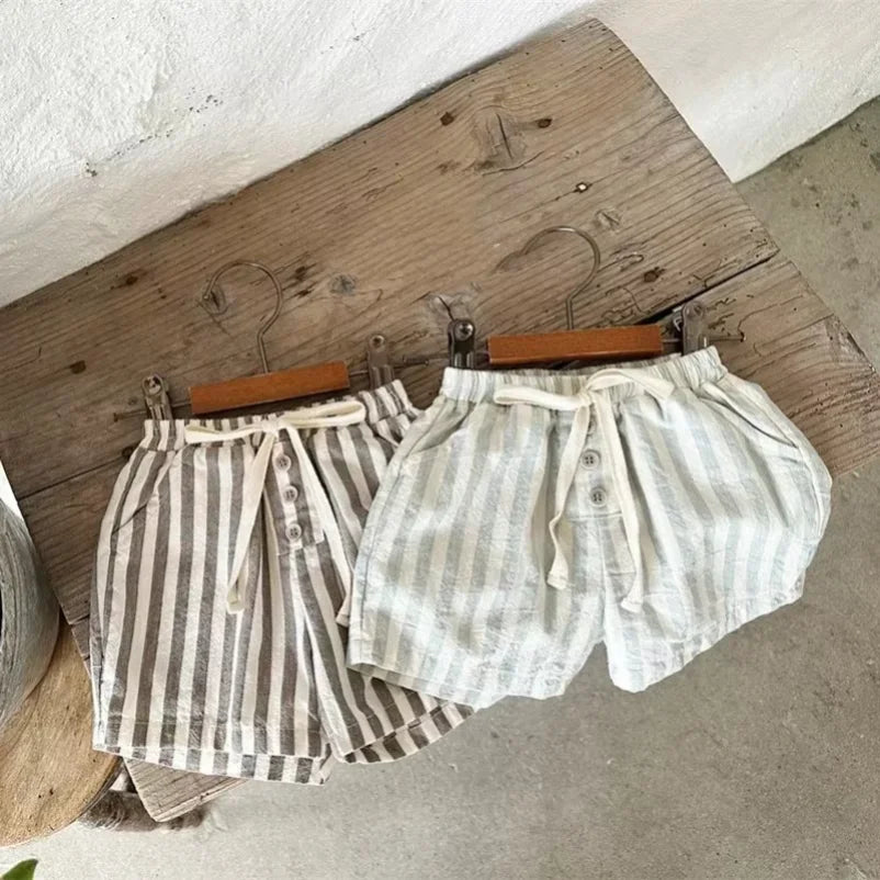 Baby Striped Linen Shorts