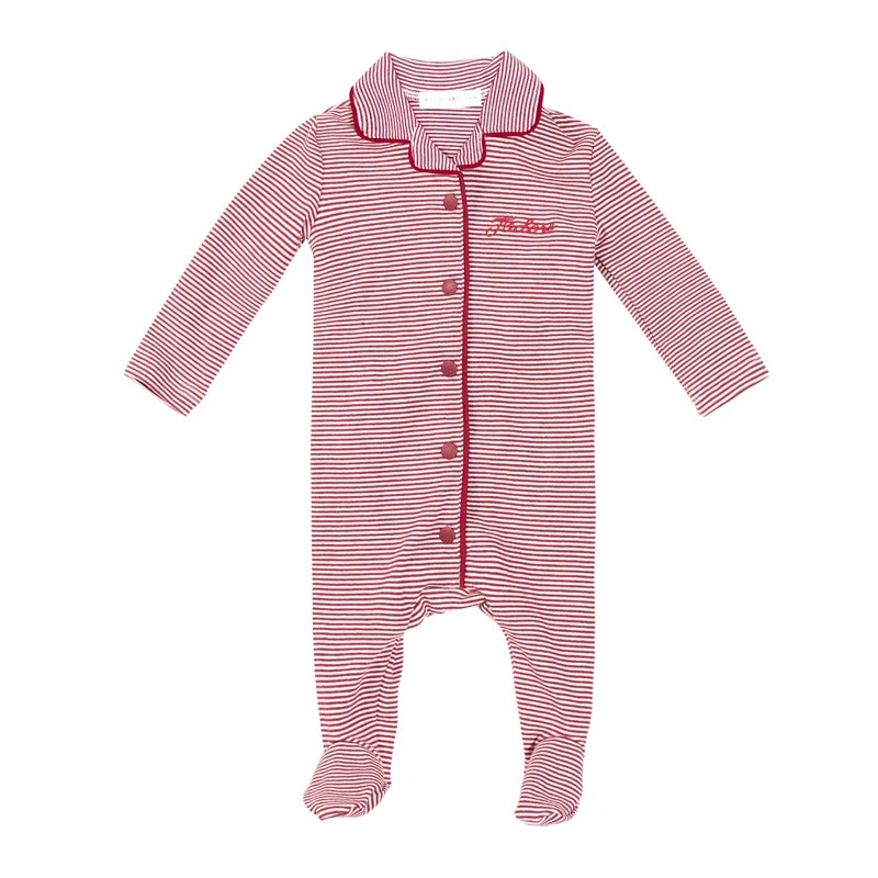 Family Matching Striped Pajama Romper