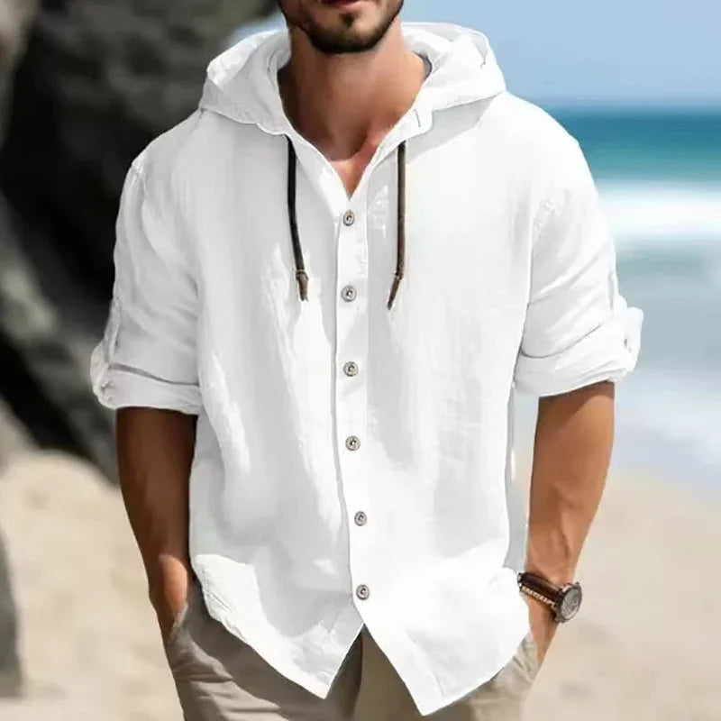 Linen Hoodie Shirt