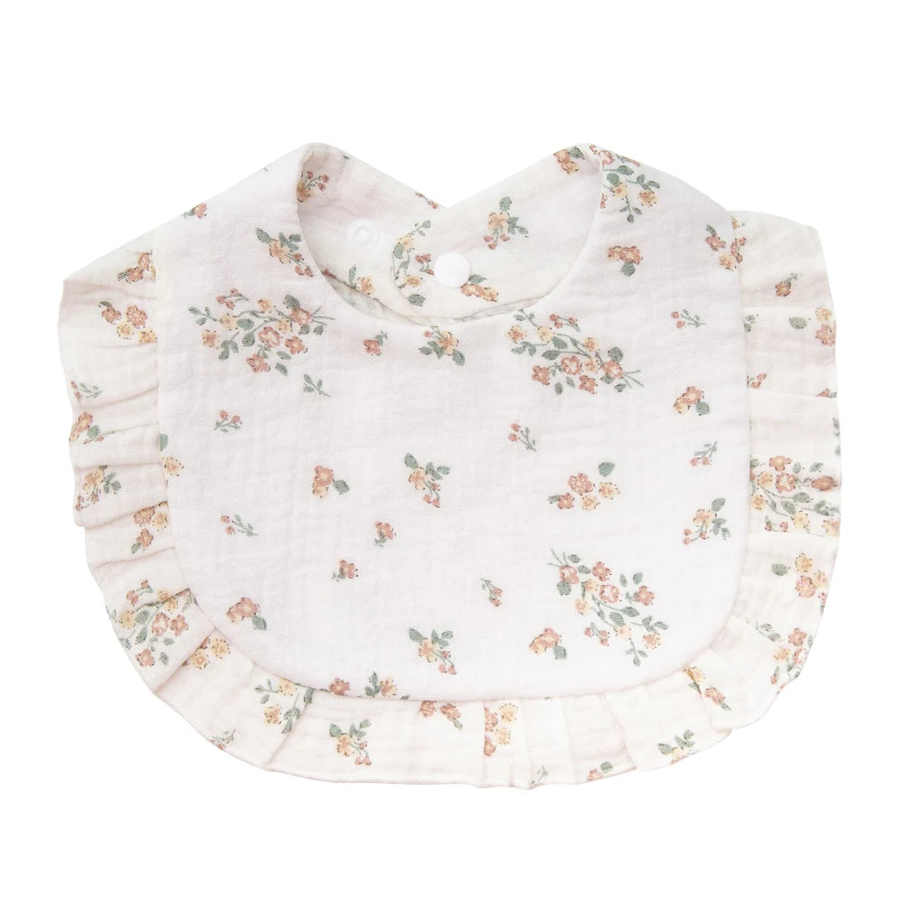 Flower Print Baby Bib