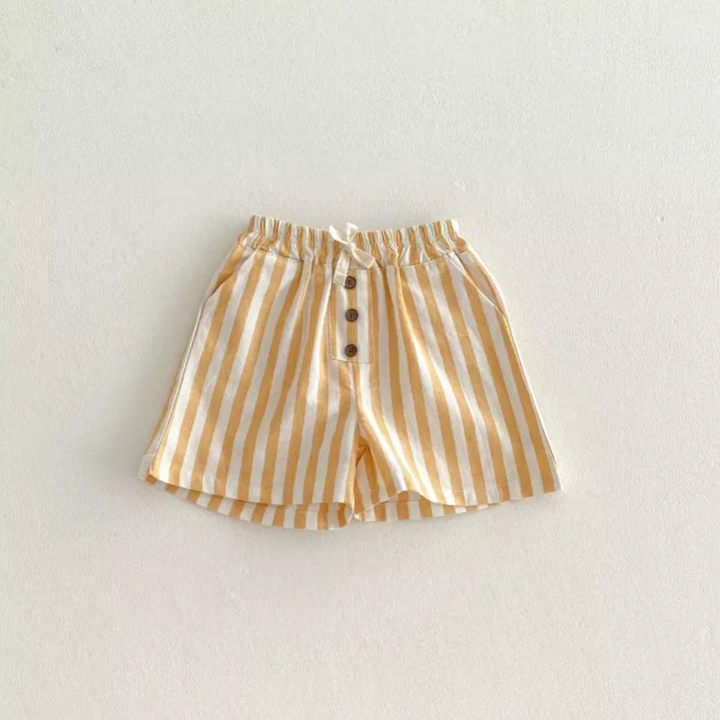 Baby Striped Linen Shorts