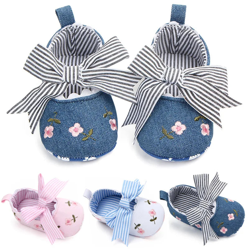 Baby Girl Bowknot First Walker Shoes