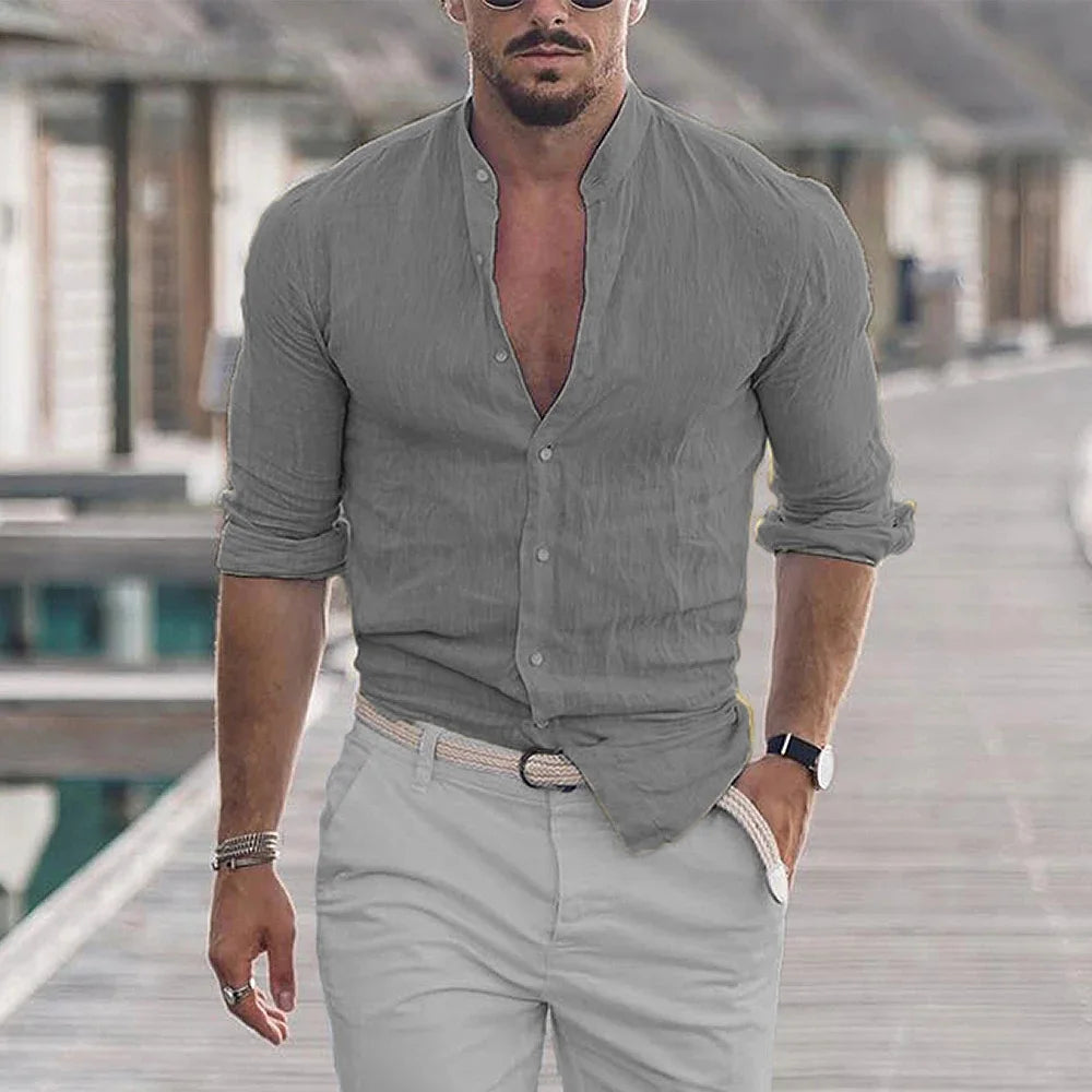 Mandarin Collar Shirt