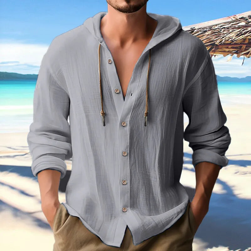 Linen Hoodie Shirt