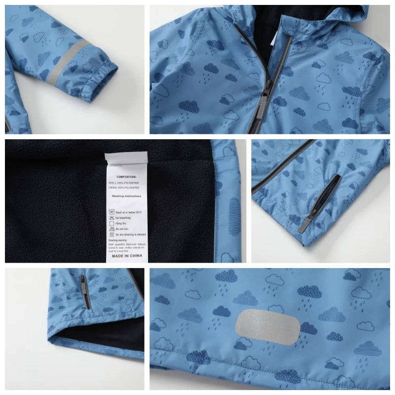 Kids Waterproof Raincoat Set