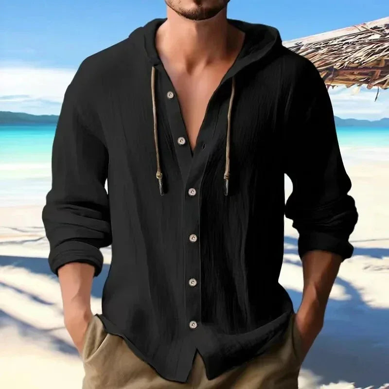 Linen Hoodie Shirt