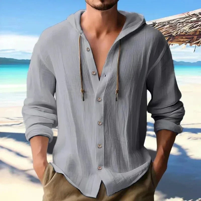 Linen Hoodie Shirt