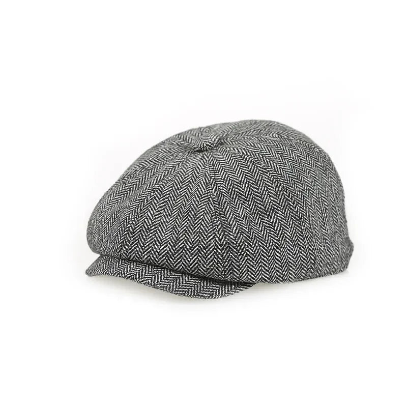 Kids Vintage Tweed Newsboy Cap
