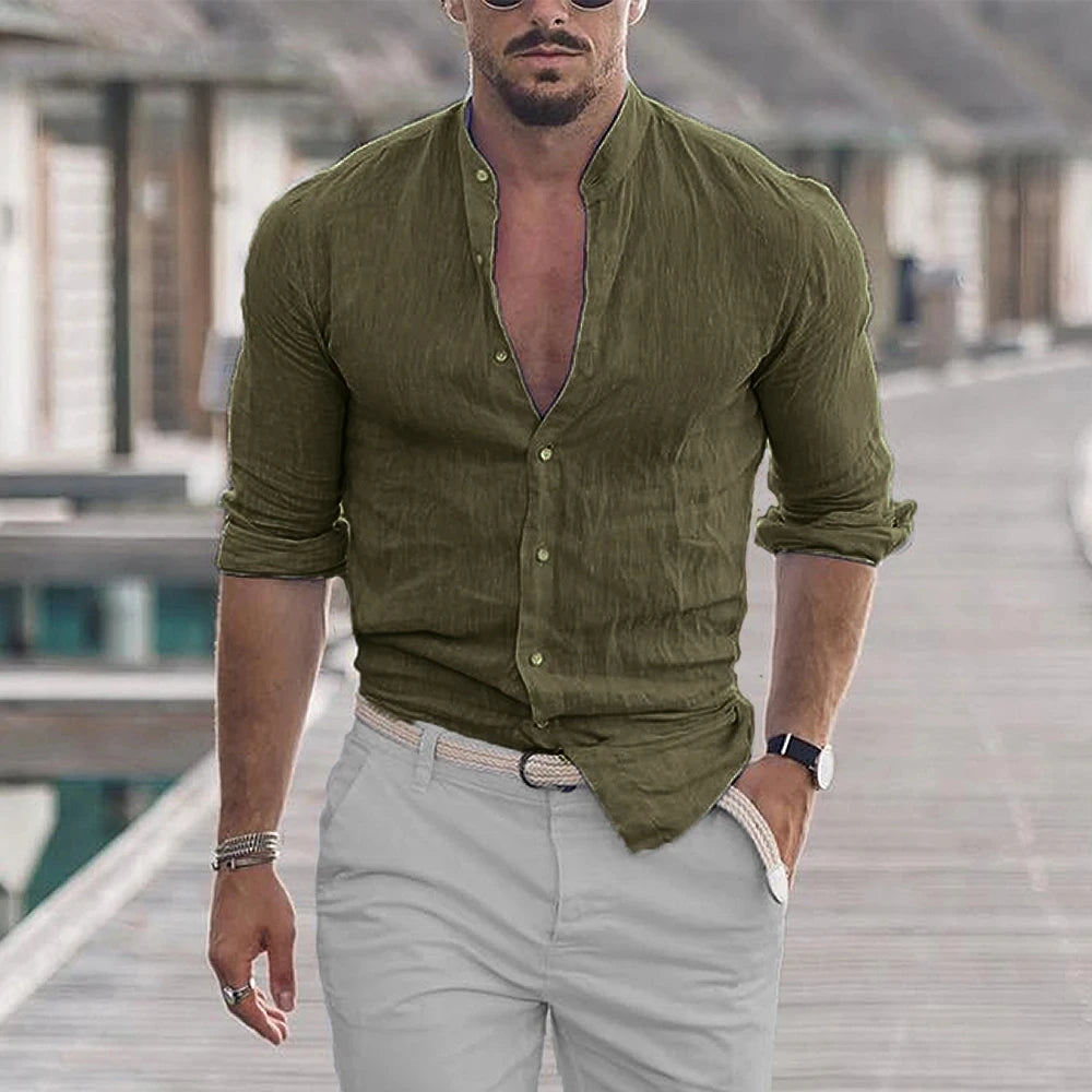 Mandarin Collar Shirt