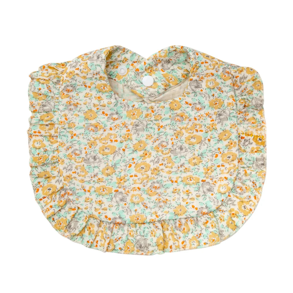 Flower Print Baby Bib