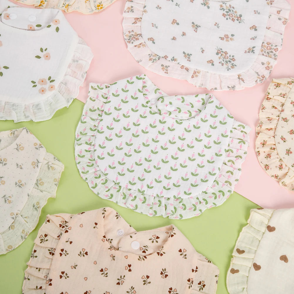 Flower Print Baby Bib