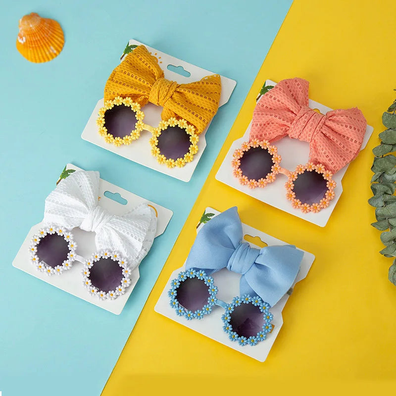 Kids Daisy Sunglasses & Headband Set