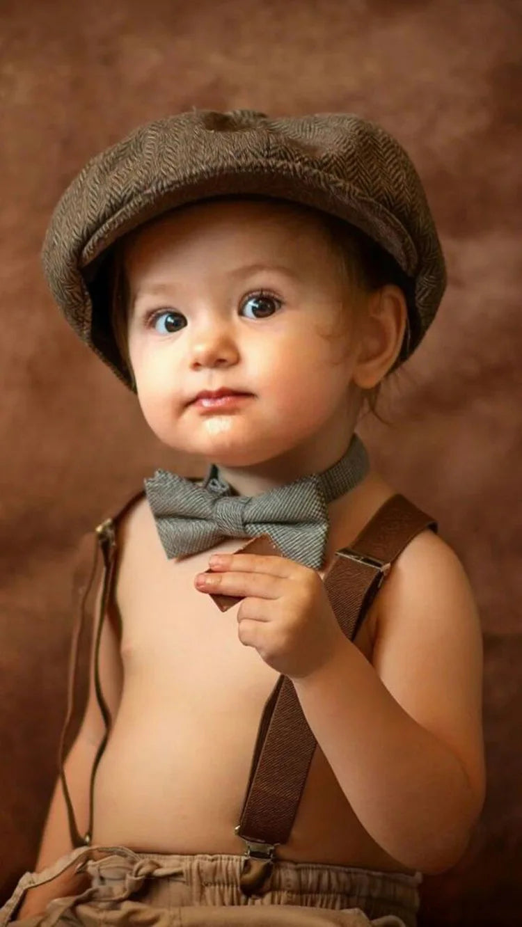 Kids Vintage Tweed Newsboy Cap