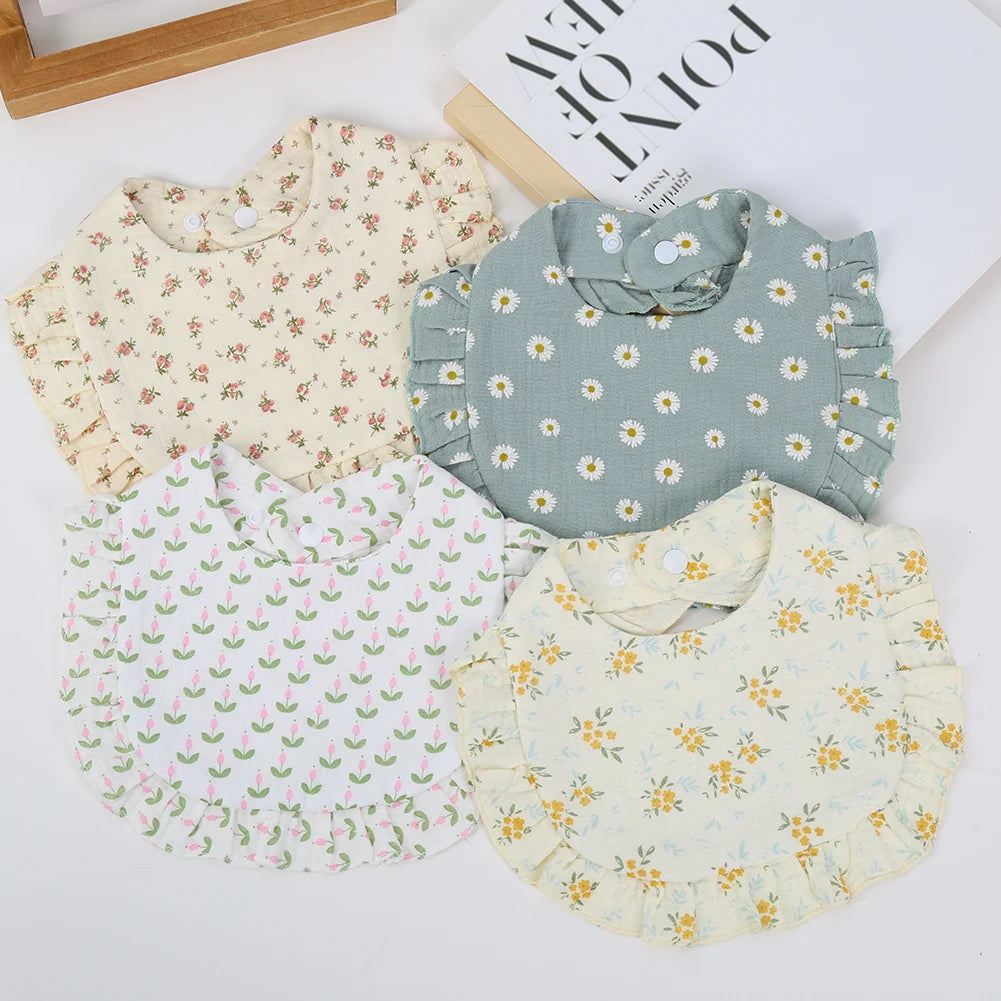 Flower Print Baby Bib
