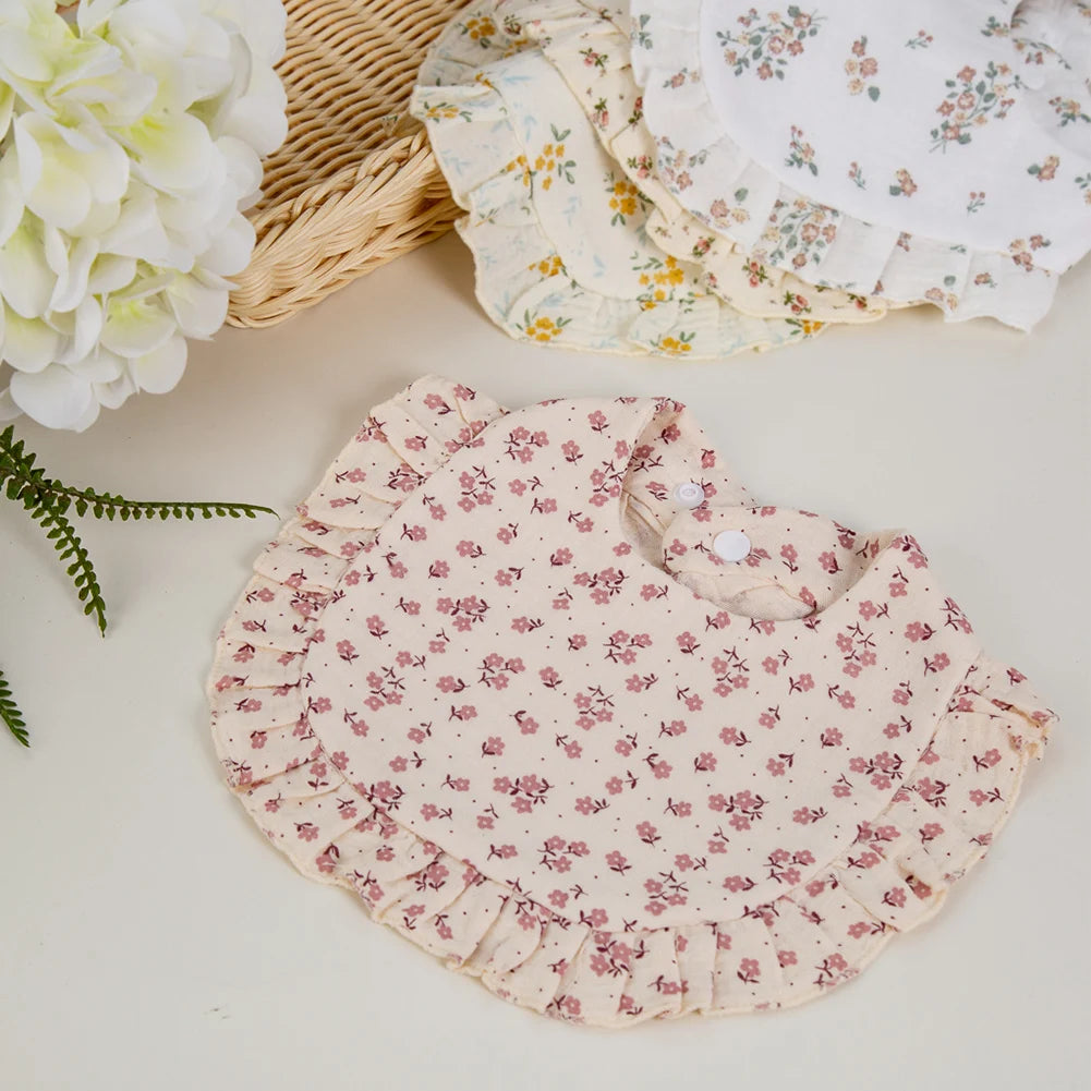 Flower Print Baby Bib