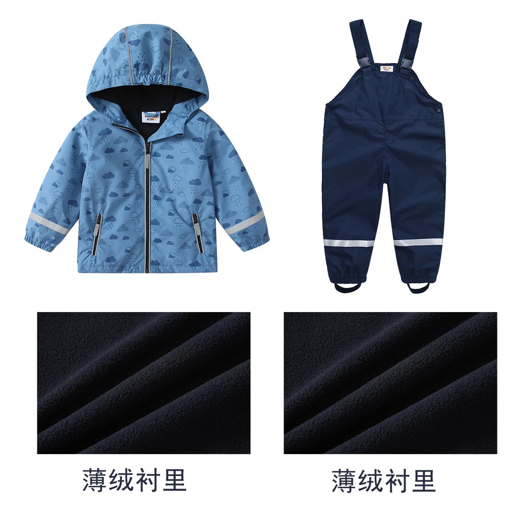 Kids Waterproof Raincoat Set