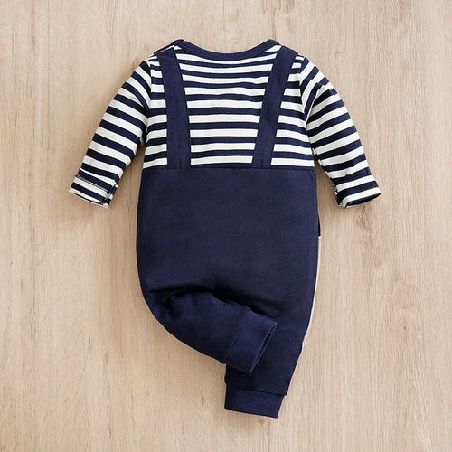 Baby Elephant Striped Romper