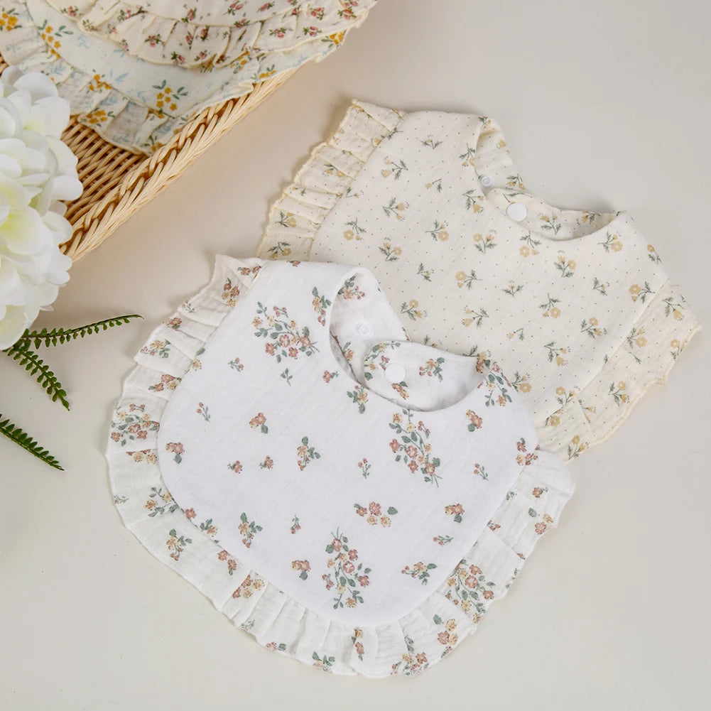 Flower Print Baby Bib