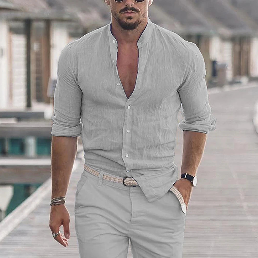Mandarin Collar Shirt
